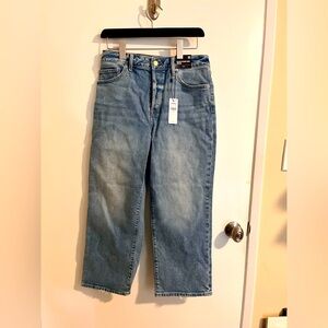 NWT Express relaxed straight high rise ankle jeans, 6 Short